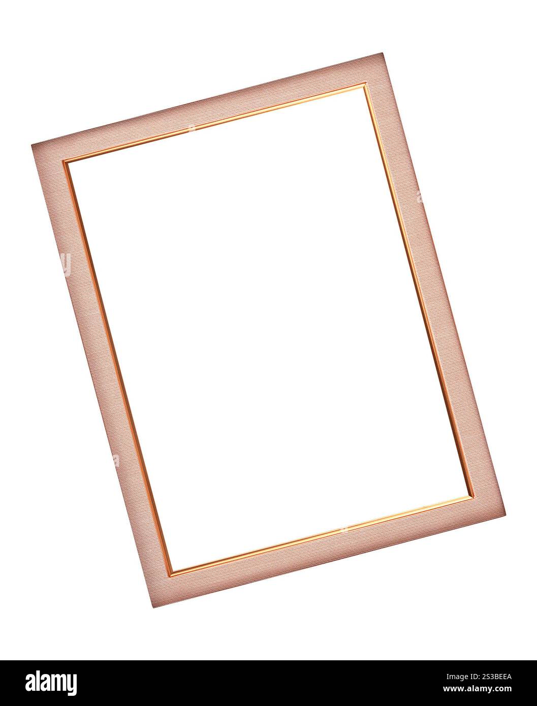 immagine cornice viola su bianco Foto Stock