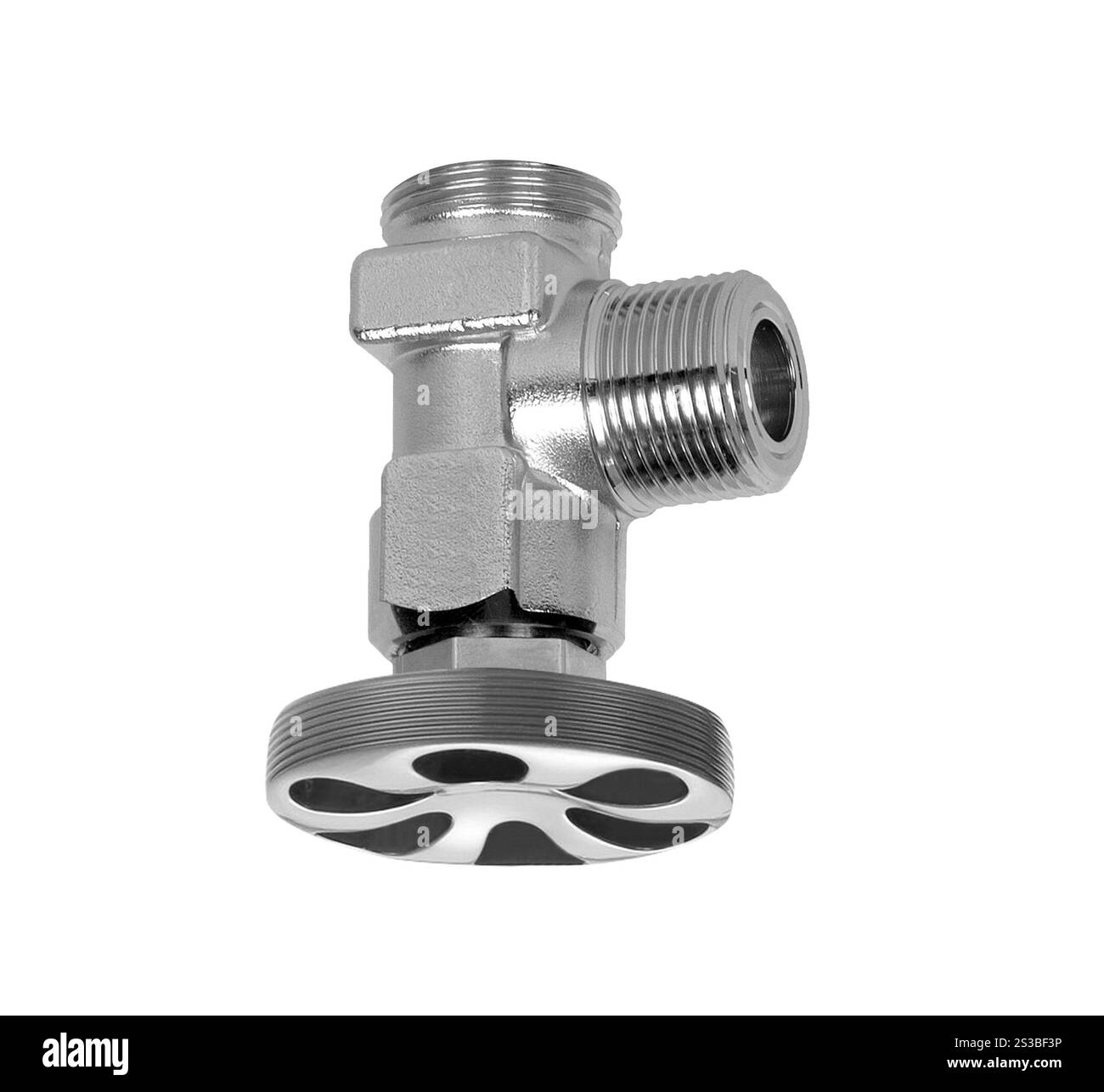 Rubinetto dell'acqua isolato su sfondo bianco. Rubinetto dell'acqua isolato Foto Stock