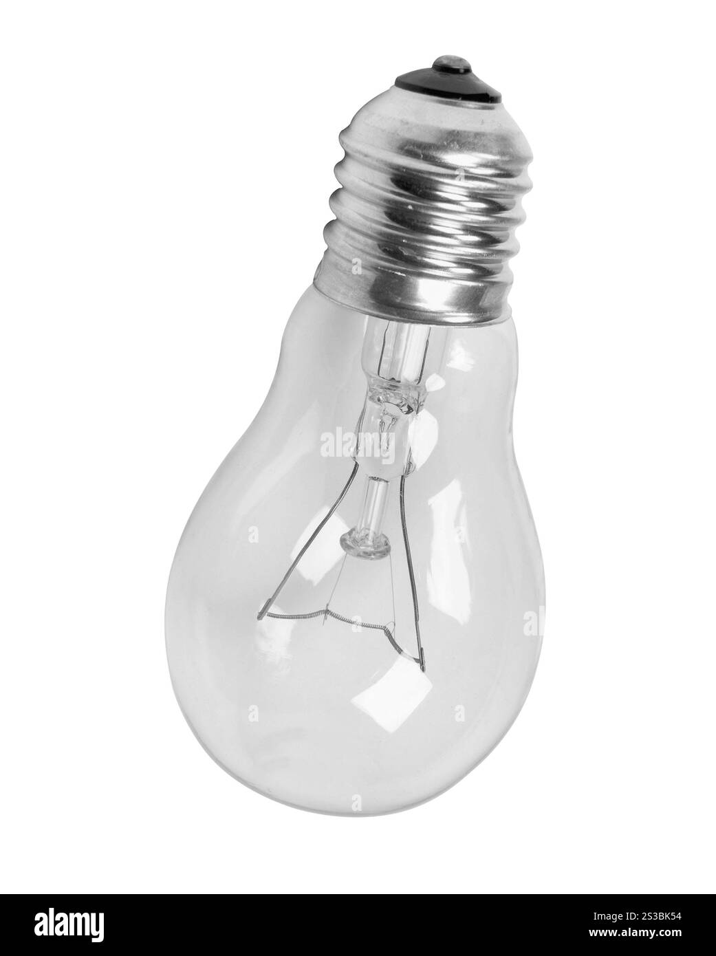 lampadina isolata su sfondo bianco. lampadina isolata Foto Stock