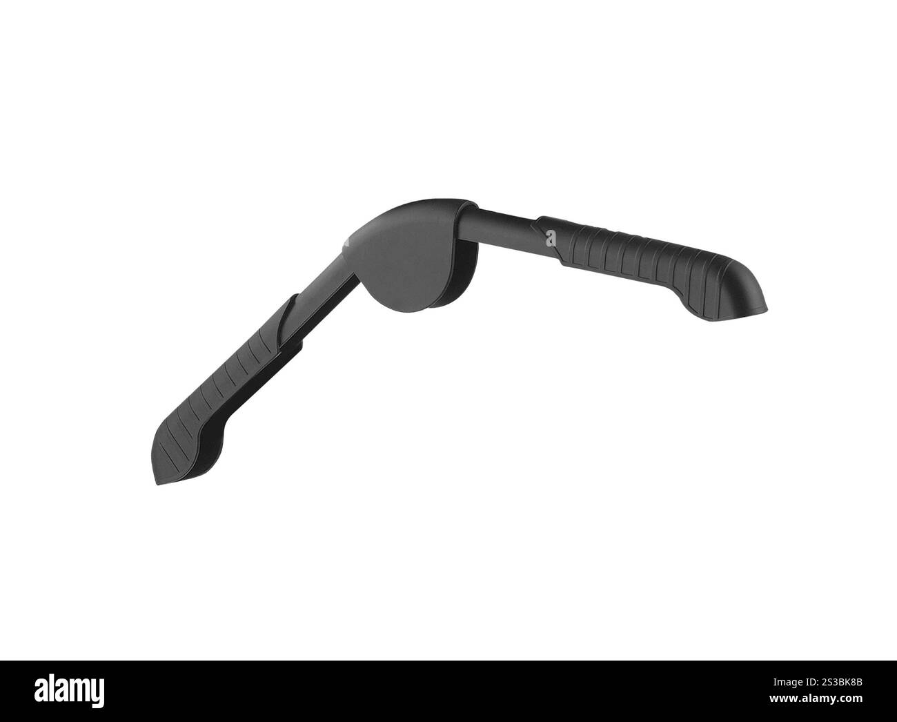 gancio in plastica vuoto isolato su bianco Foto Stock