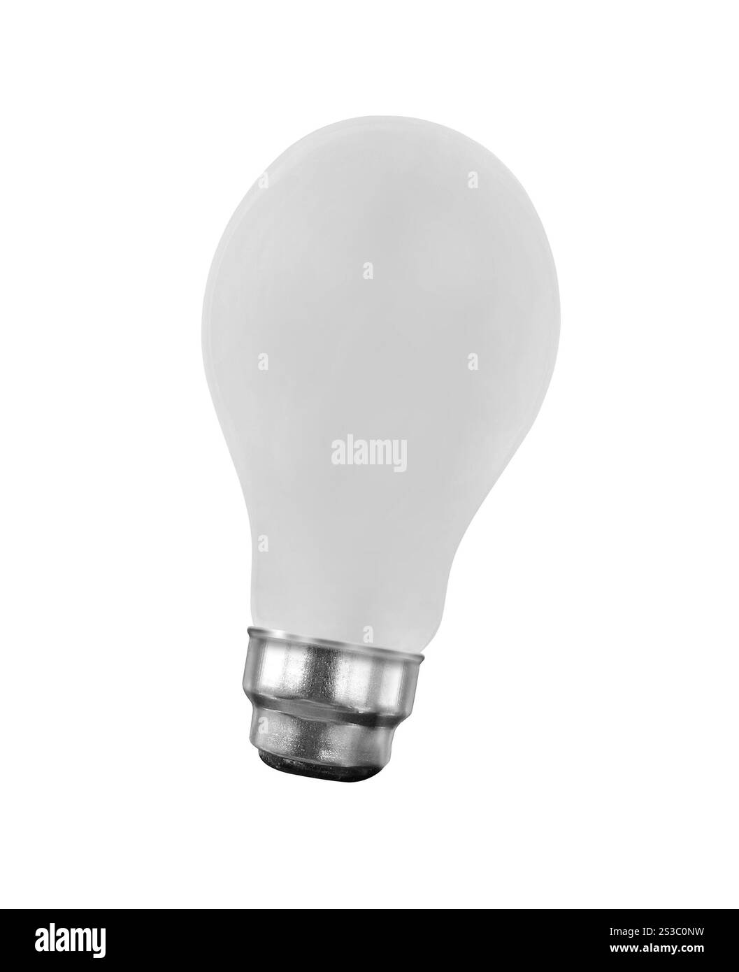 Lampadina luce isolati su sfondo bianco Foto Stock