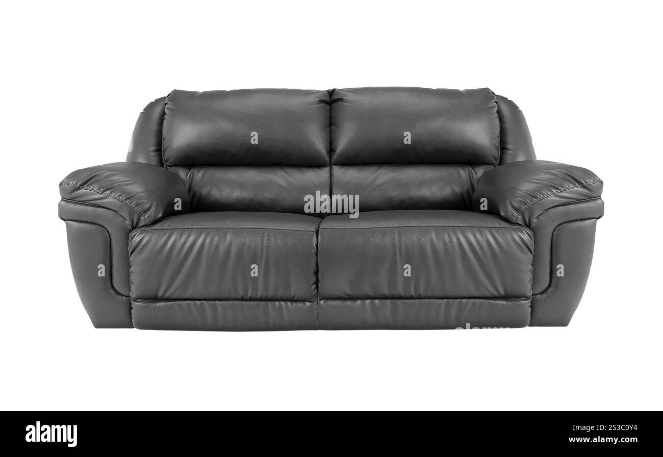 divano nero. divano verde Foto Stock