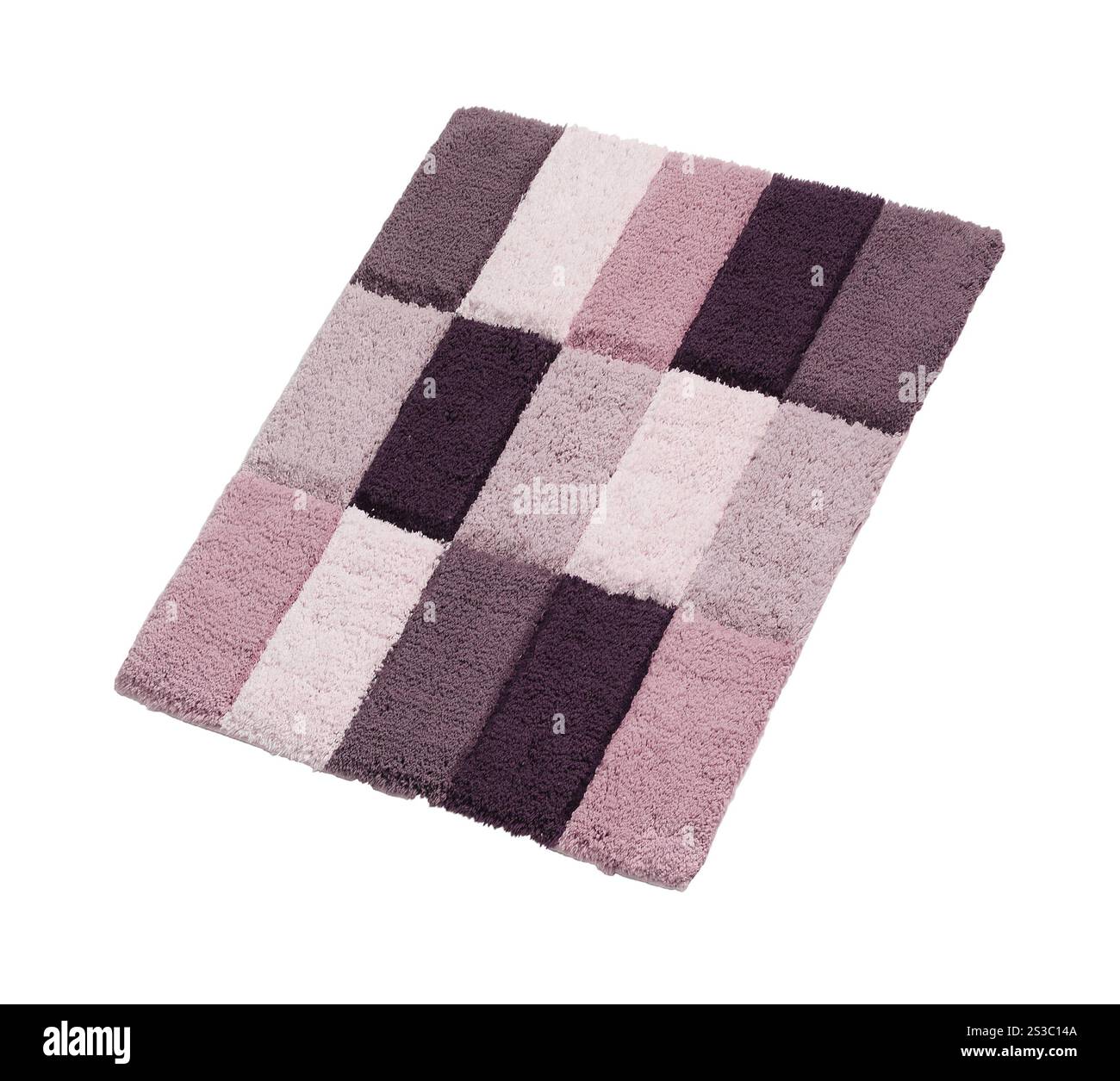 Tappeto rosa isolato. Tappeto blu isolato Foto Stock