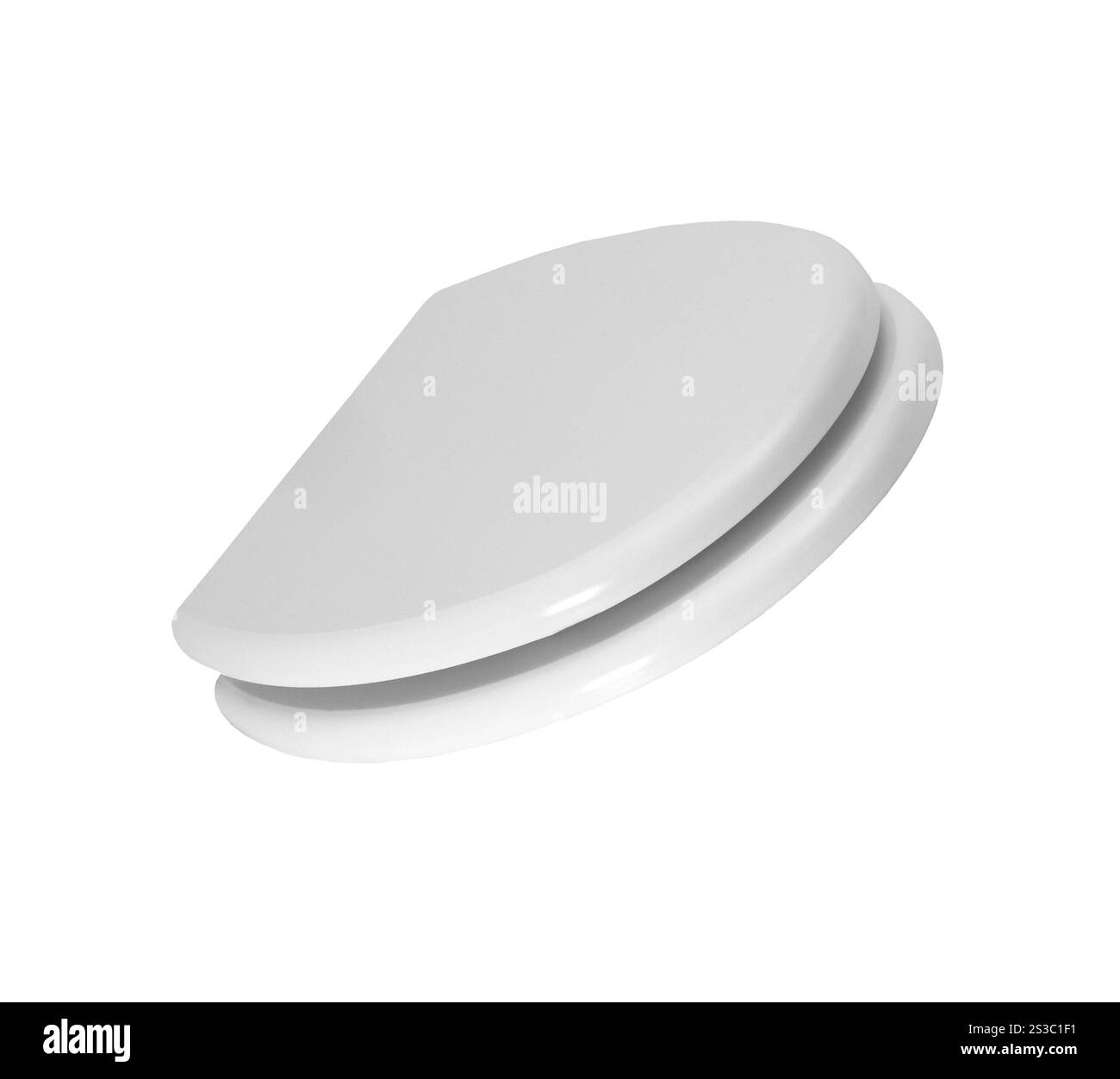 seduta del wc isolata su sfondo bianco. wc isolato Foto Stock