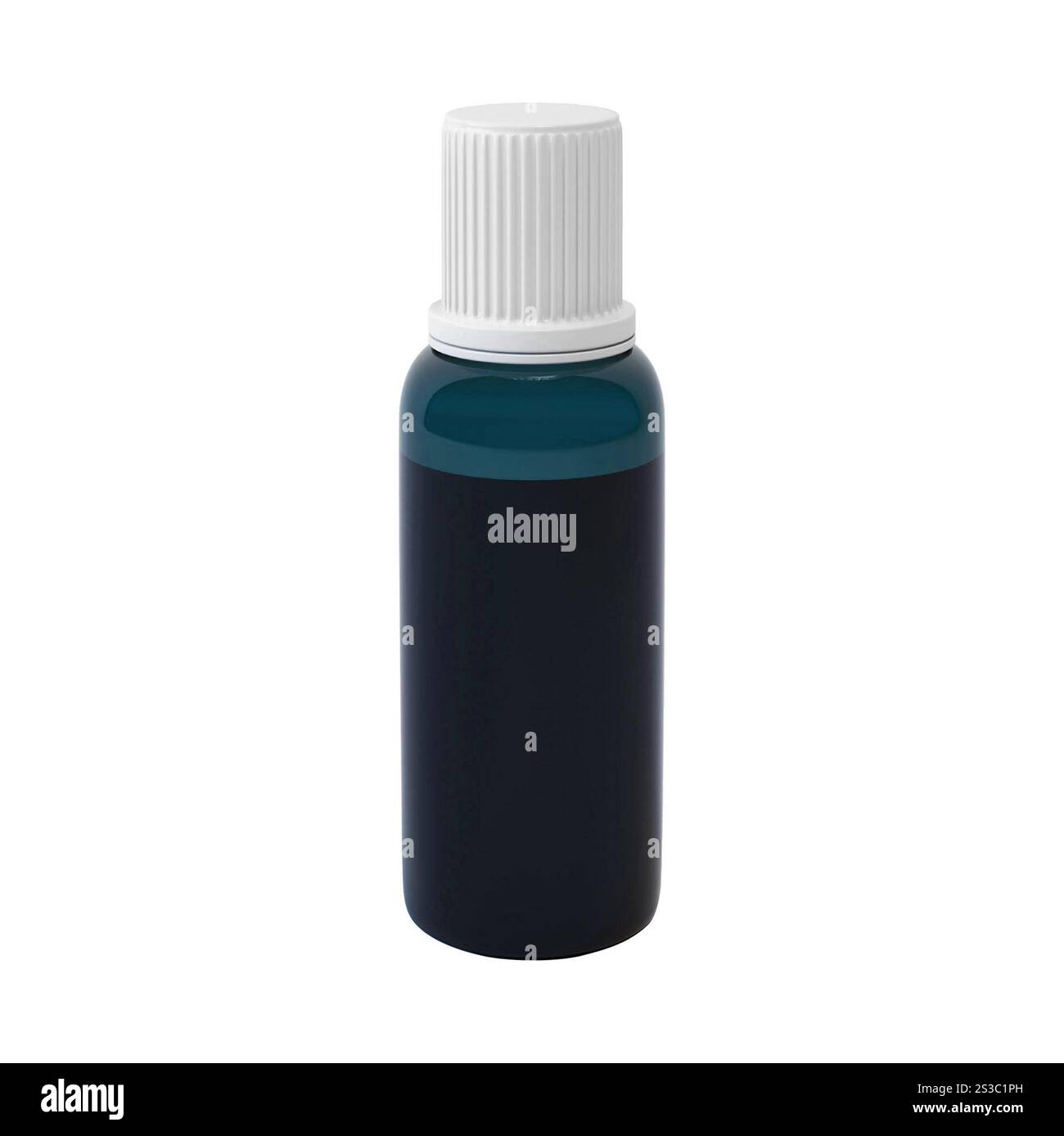 pacchetto olio essenziale isolato su sfondo bianco. pacchetto olio essenziale isolato Foto Stock