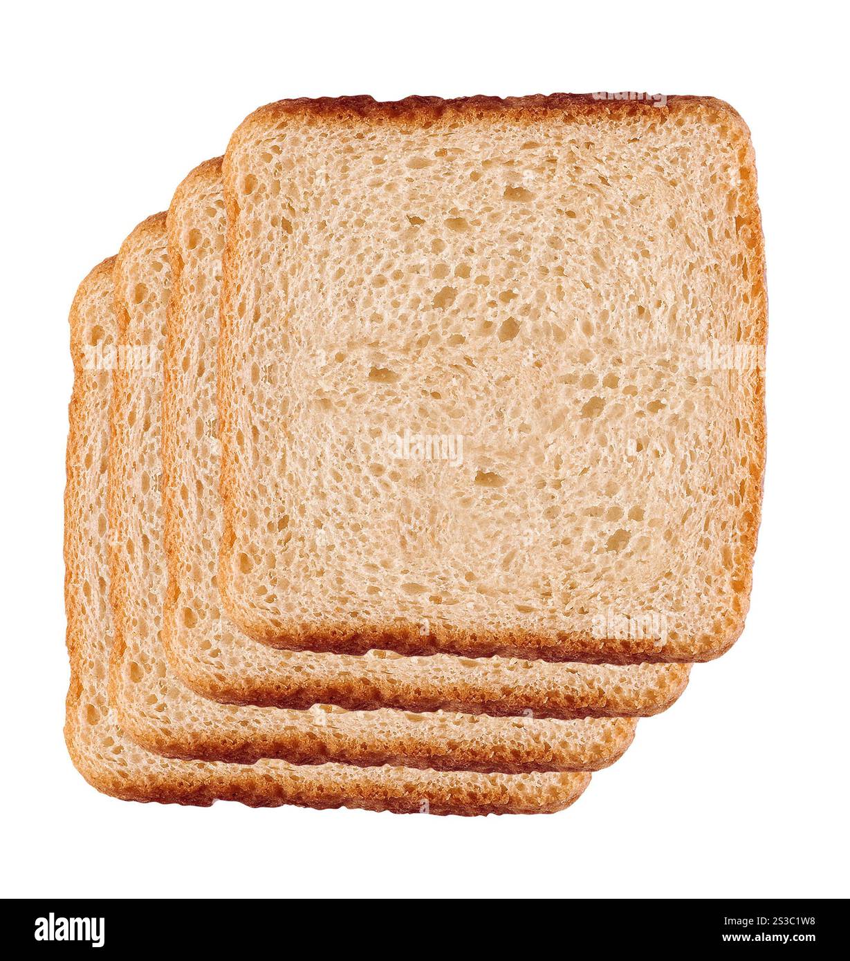 Pane fresco e gustoso isolato su sfondo bianco. Pane fresco e gustoso Foto Stock