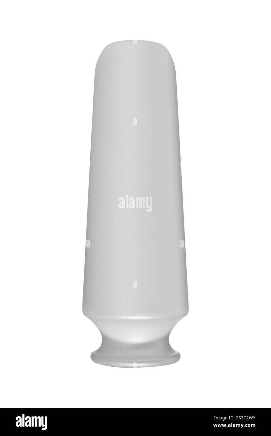 Vaso bianco isolato su sfondo bianco. Vaso bianco isolato Foto Stock