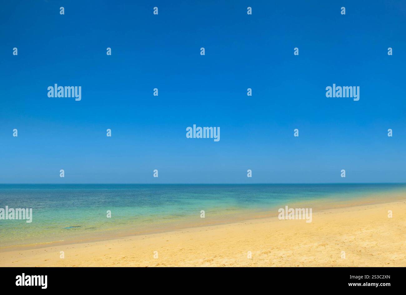 splendida spiaggia e mare tropicale. spiaggia e mare tropicale Foto Stock