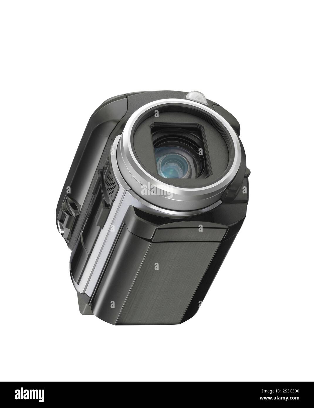 Videocamera digitale isolato su sfondo bianco Foto Stock