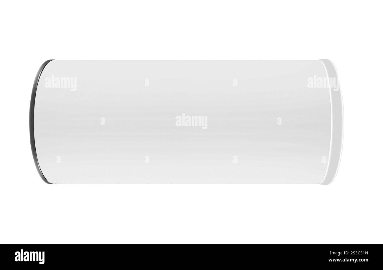 Contenitore bianco in scatola di latta per tè o caffè Foto Stock