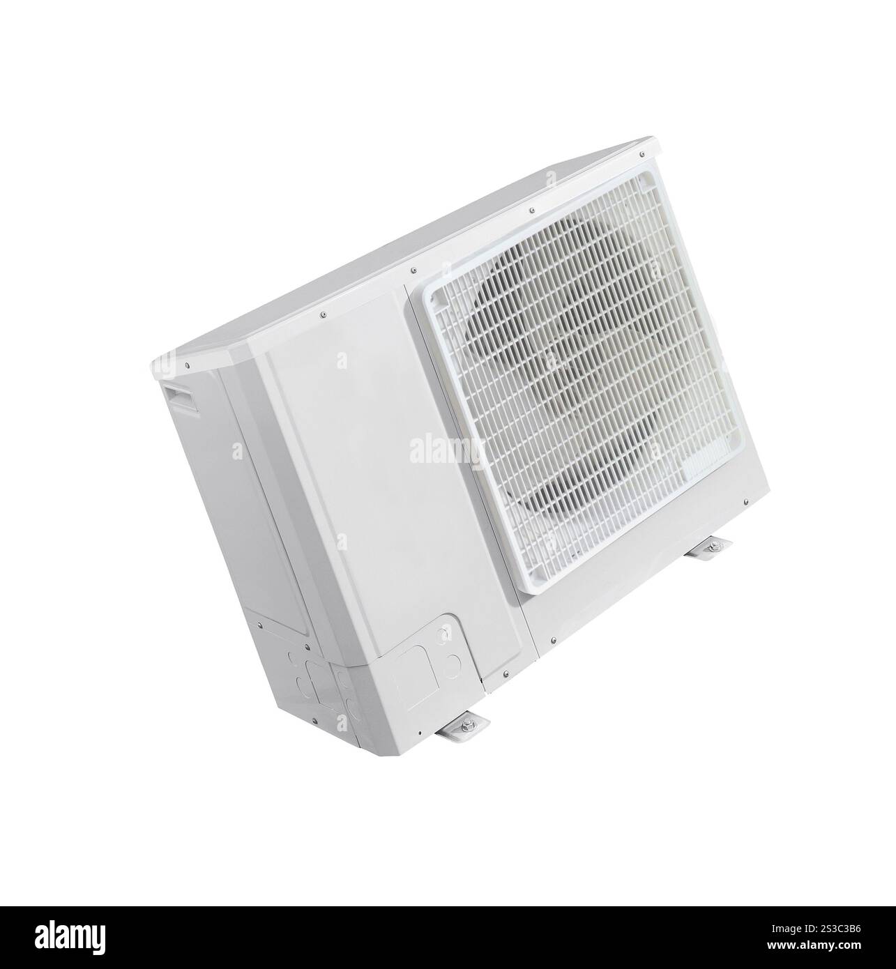condizionatore isolato su sfondo bianco. condizionatore isolato Foto Stock