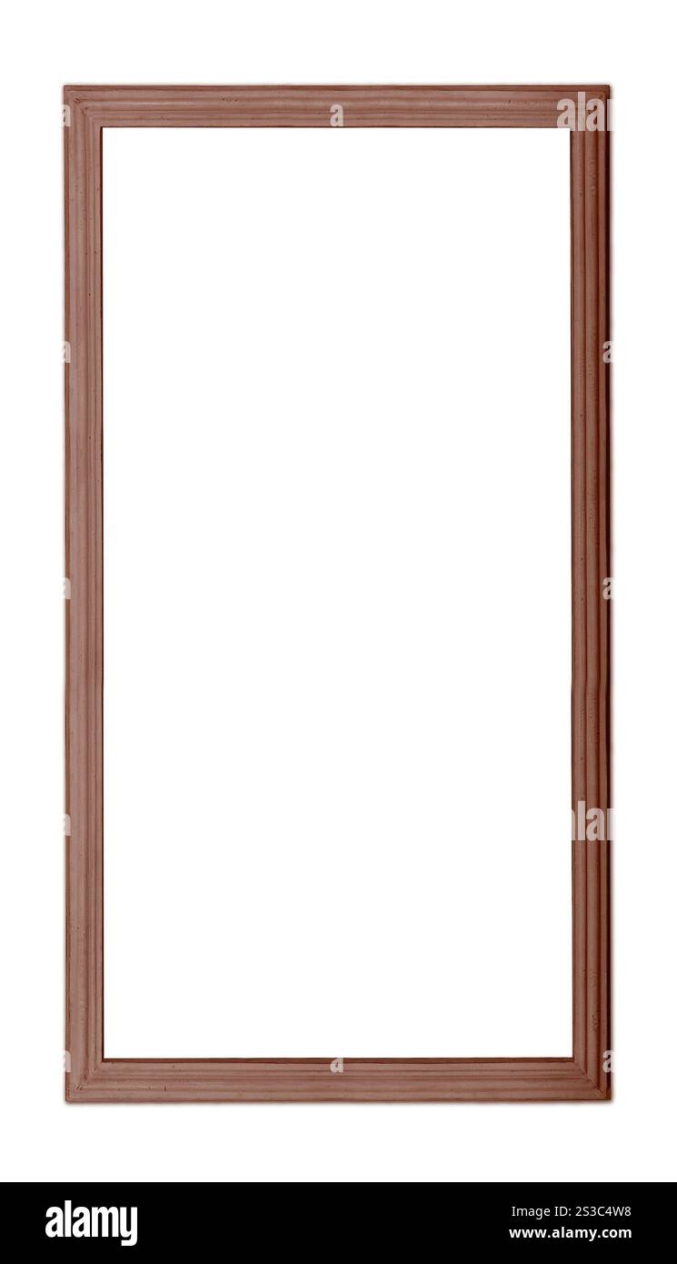 Cornice isolata su sfondo bianco. Telaio Foto Stock