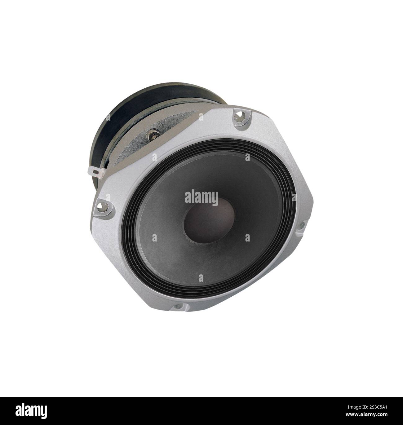 Altoparlante 3d isolato su sfondo bianco. Altoparlante Foto Stock