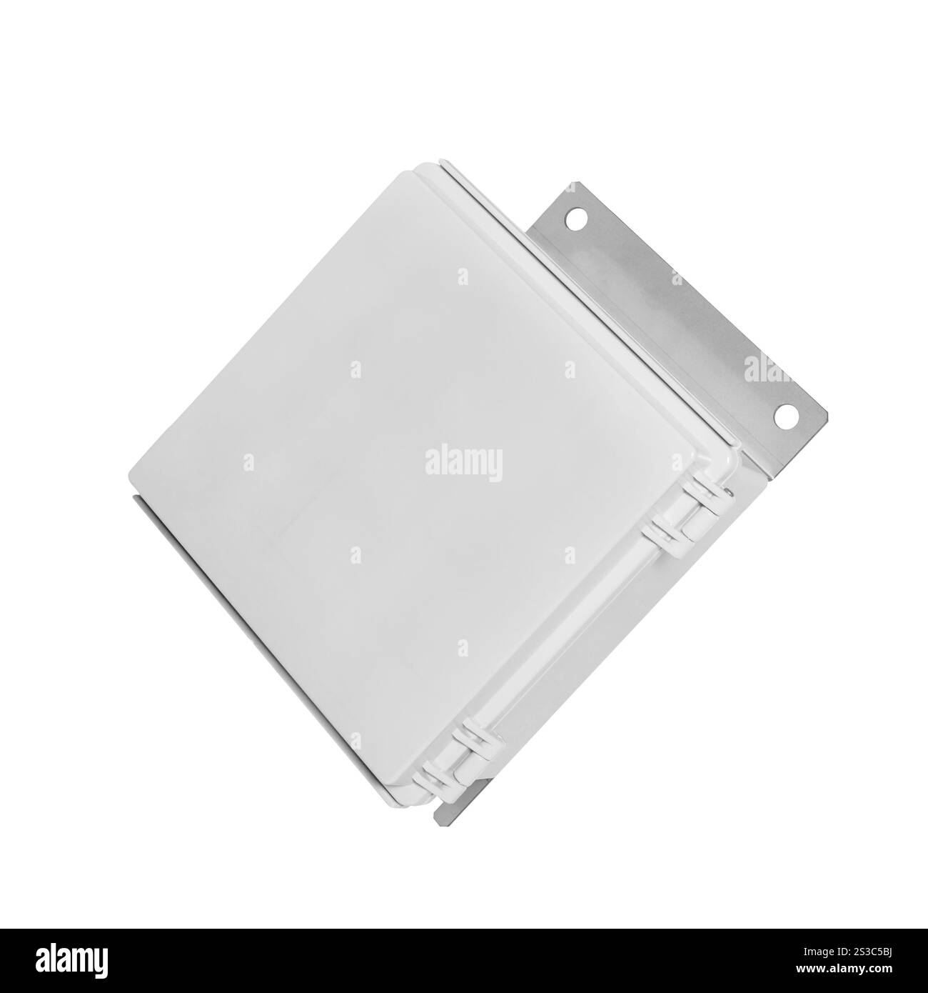 Piccola cassaforte per la casa e l'ufficio isolata su sfondo bianco Foto Stock