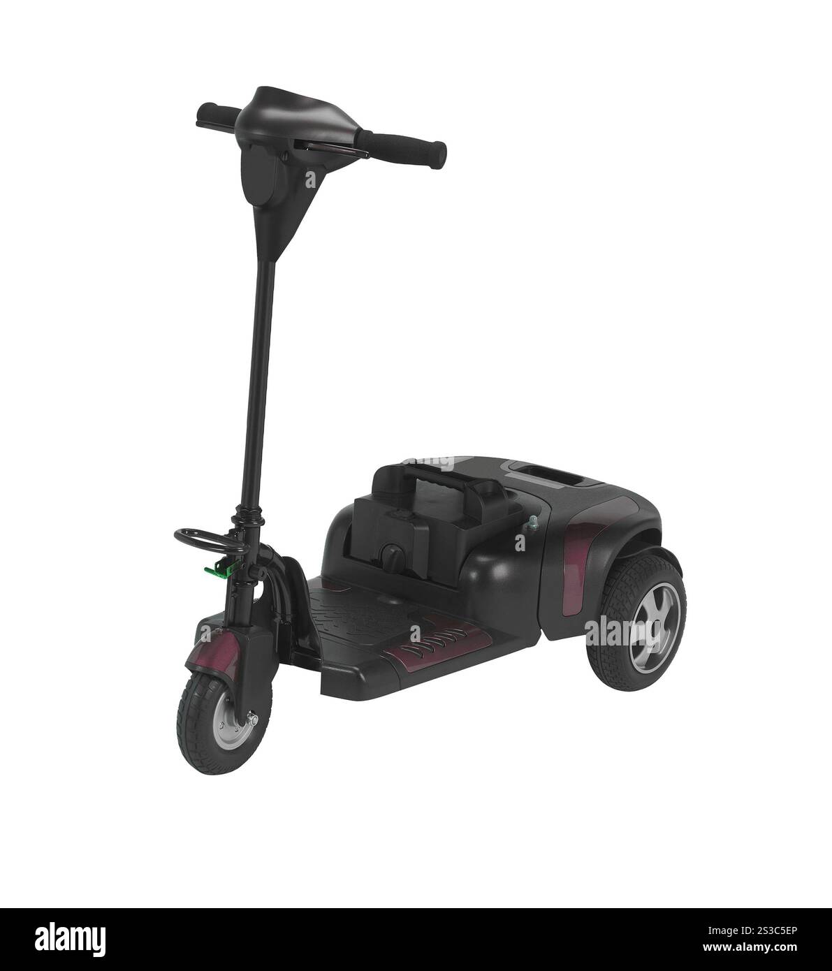 scooter elettrico isolato su sfondo bianco. scooter elettrico isolato Foto Stock