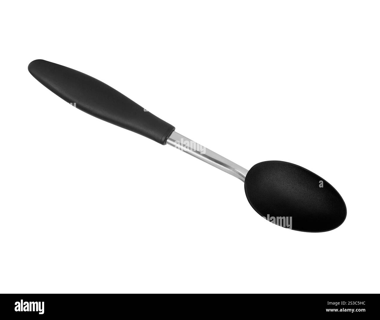 Utensile da cucina in plastica isolato su sfondo bianco. Utensili da cucina in plastica Foto Stock