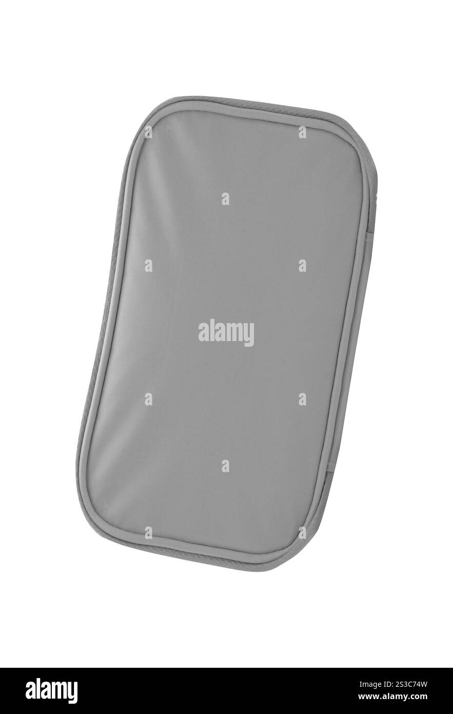 Borsa con attrezzi scolastici su sfondo bianco. Borsa con attrezzi scolastici Foto Stock