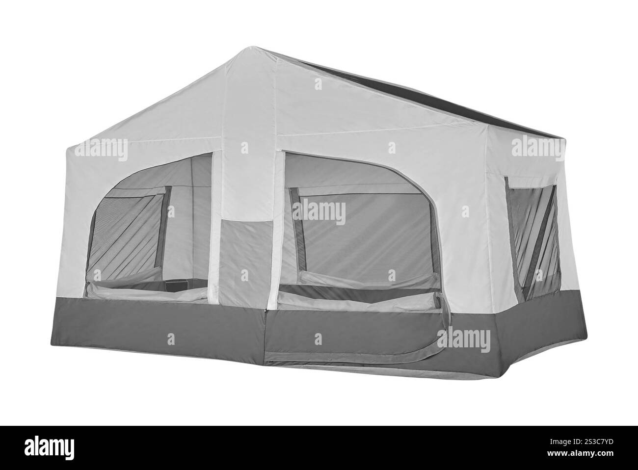 Tenda isolata su bianco Foto Stock