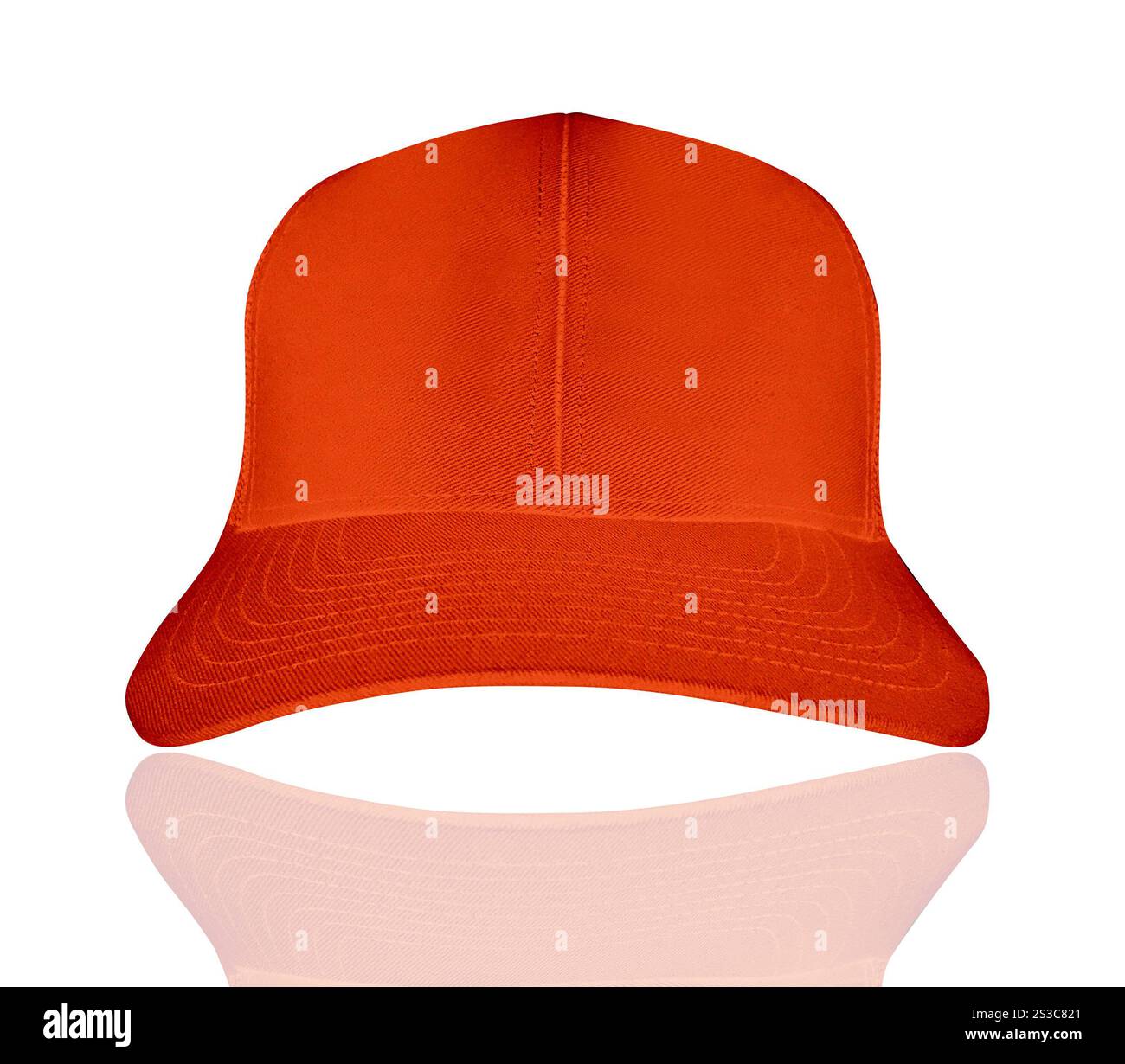 Cappuccio rosso isolato su bianco Foto Stock