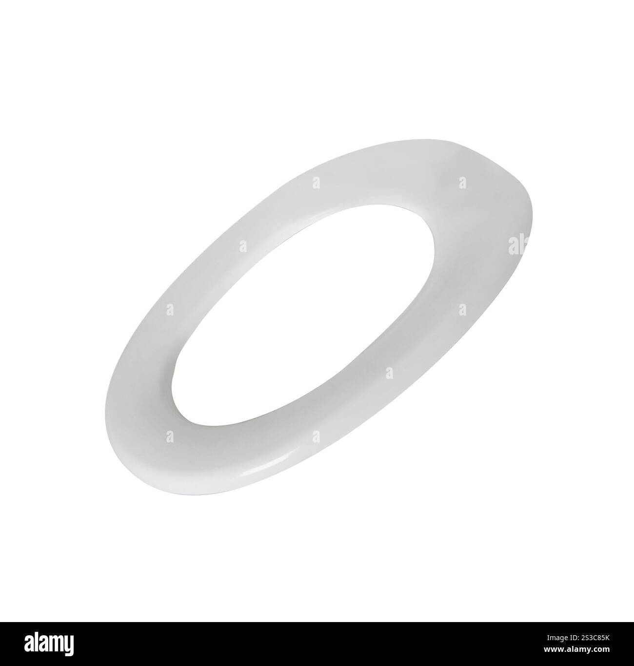 Coperchio per sedile WC isolato su sfondo bianco Foto Stock