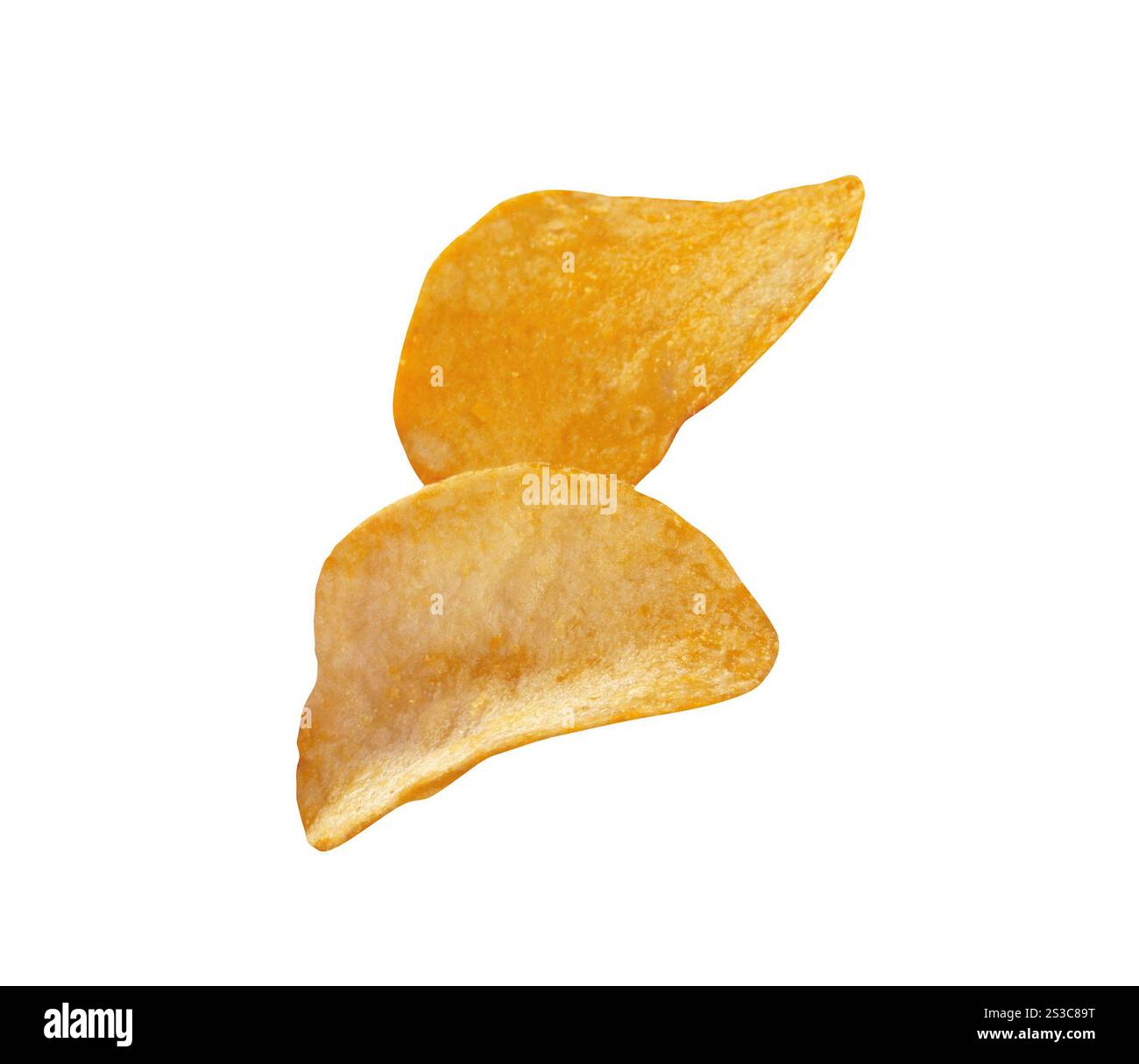 Potato Chips isolato su bianco Foto Stock