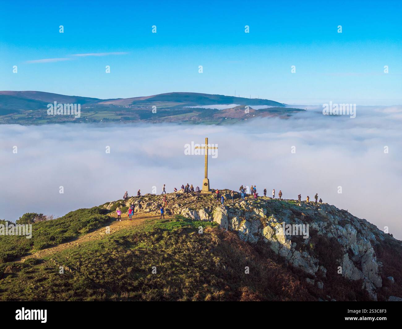 Testa Bray incrociata con un'inversione sotto Foto Stock