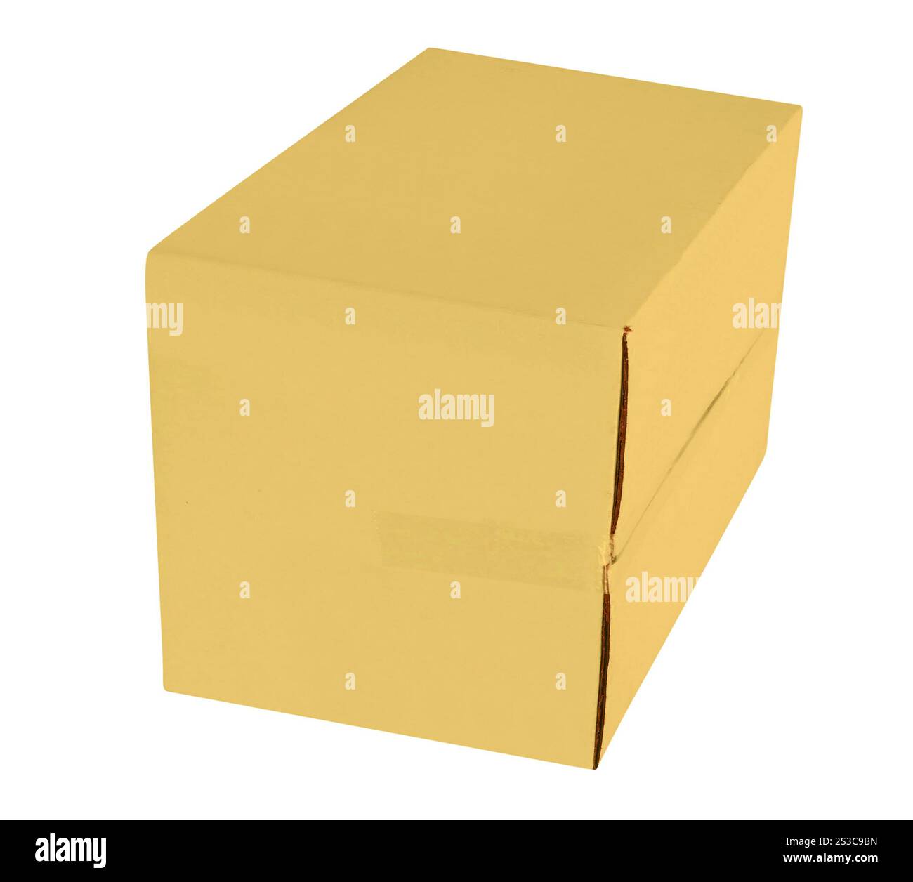 isolare la scatola di cartone su bianco Foto Stock