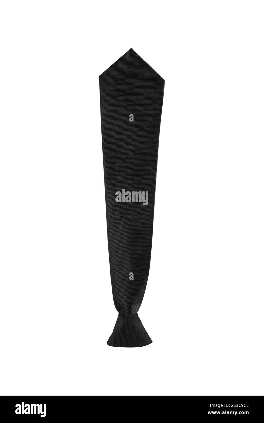 cravatta nera su sfondo bianco isolata Foto Stock