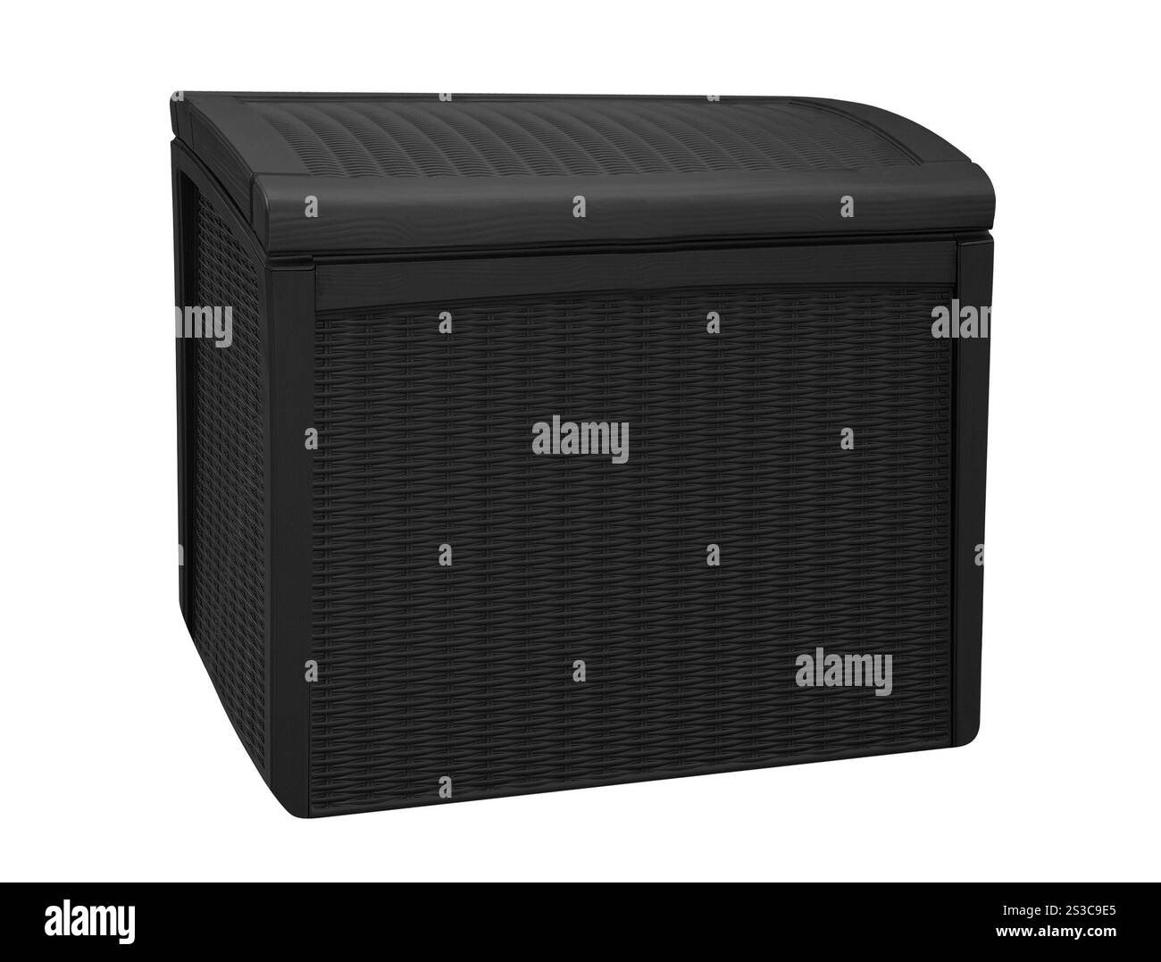 Cassa vuota, isolata sul bianco. Foto Stock