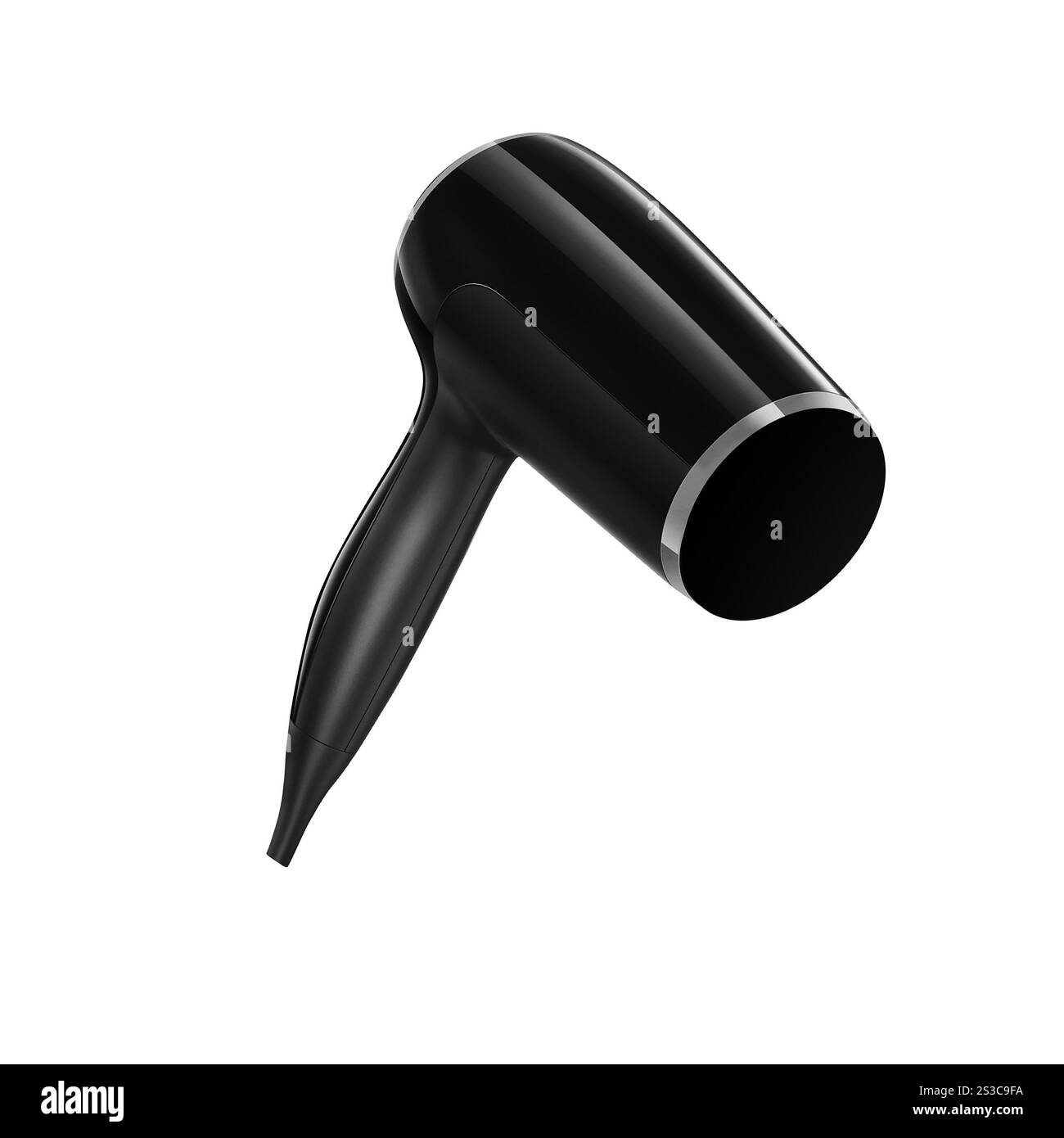 Asciugacapelli isolato su bianco Foto Stock