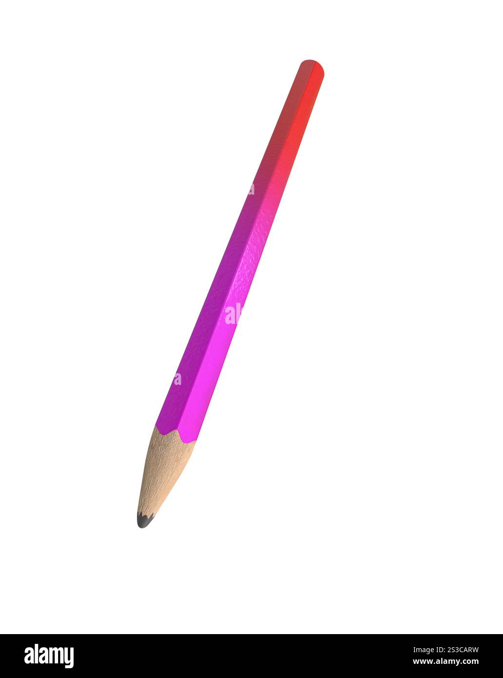 Matita su sfondo bianco Foto Stock