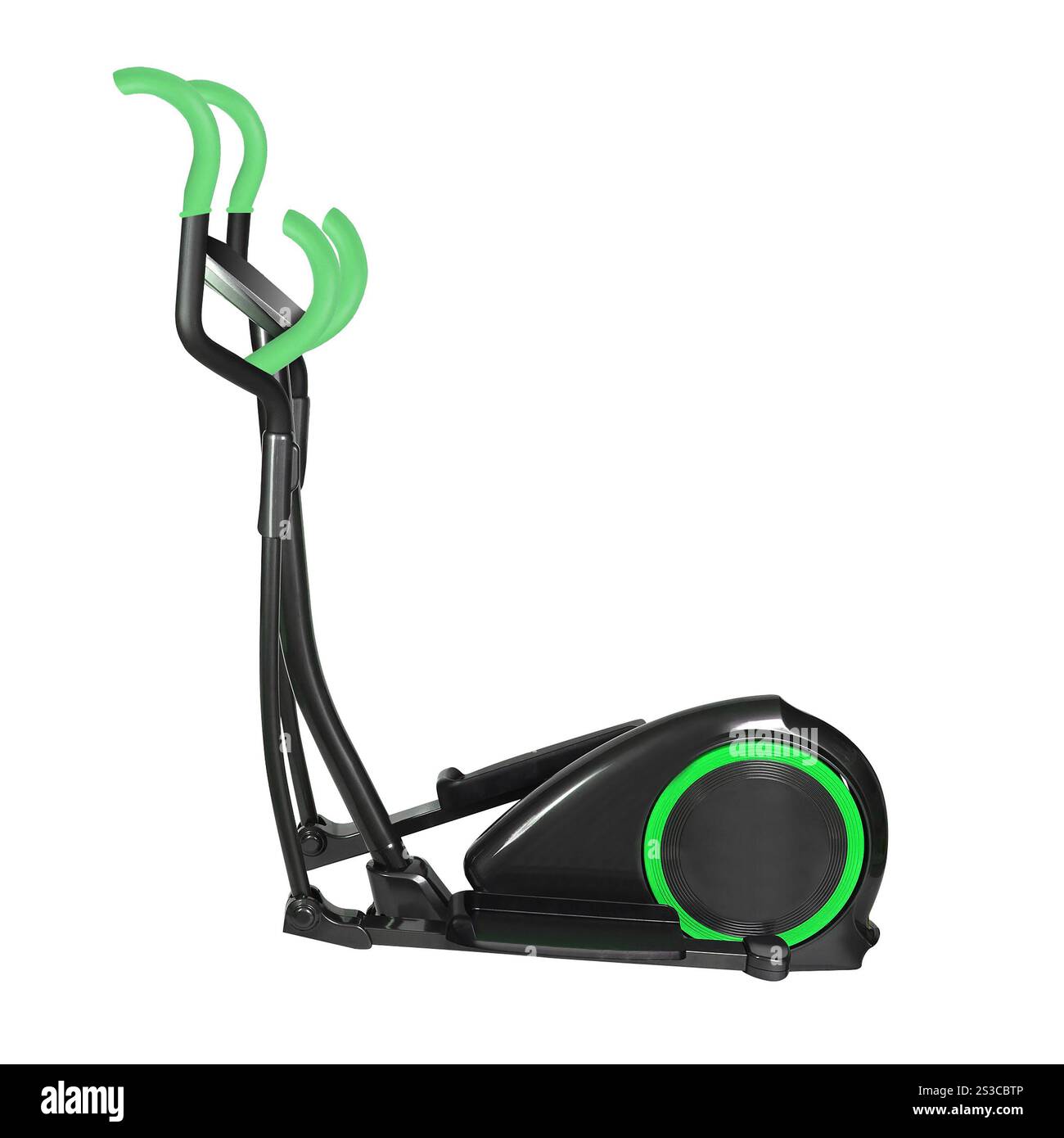 cross trainer ellittico isolato su sfondo bianco Foto Stock