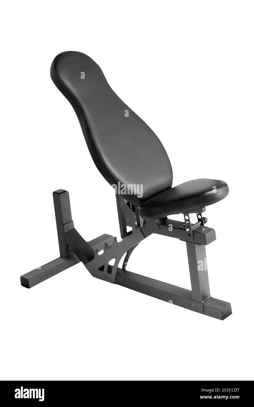 Pesi da banco isolati su bianco Foto Stock