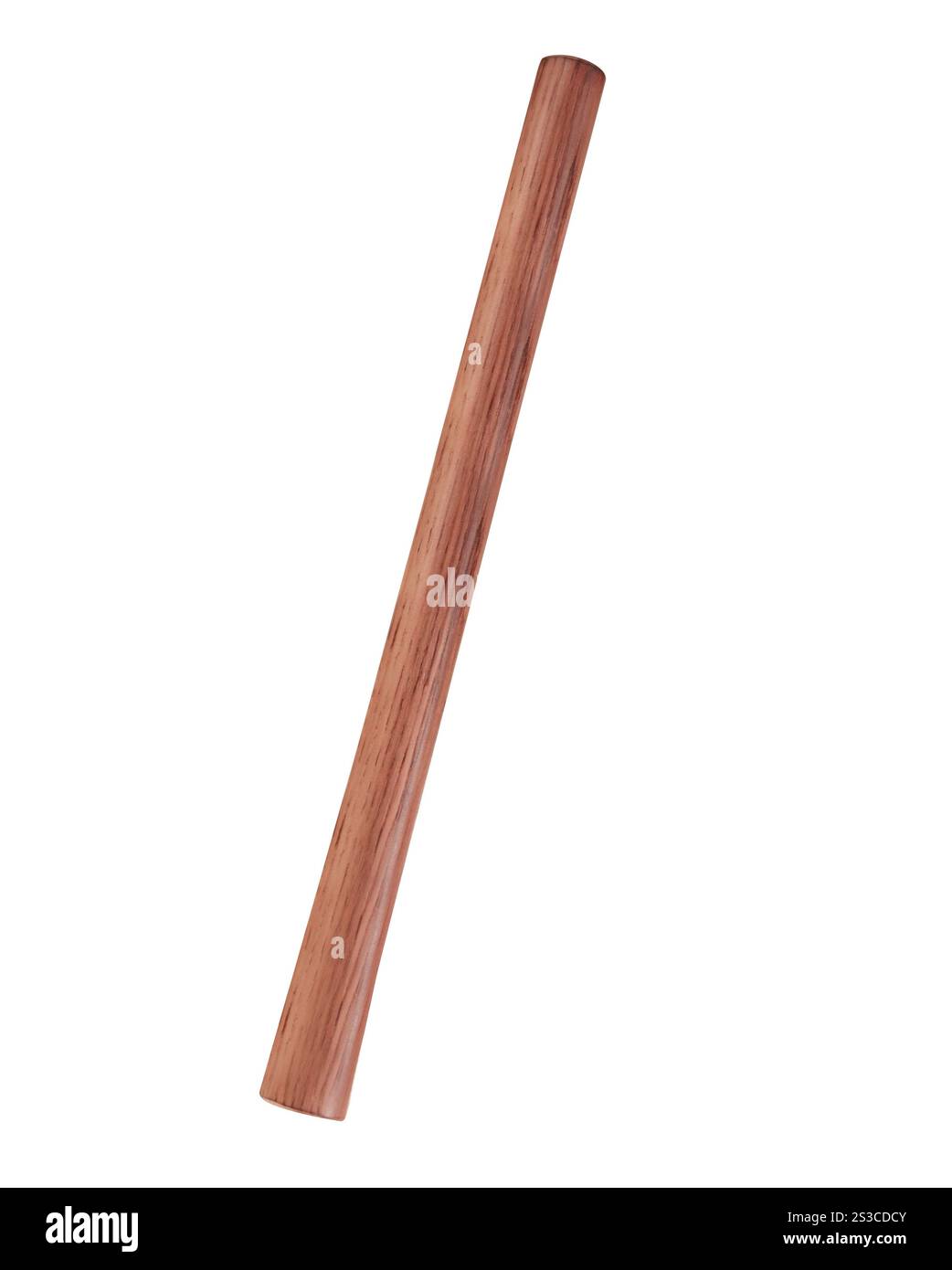 bastoncino di legno isolato su sfondo bianco Foto Stock