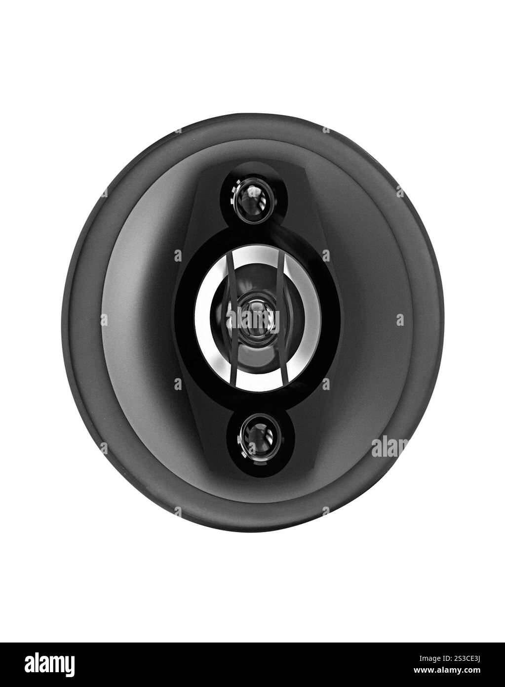 altoparlante moderno isolato su bianco Foto Stock