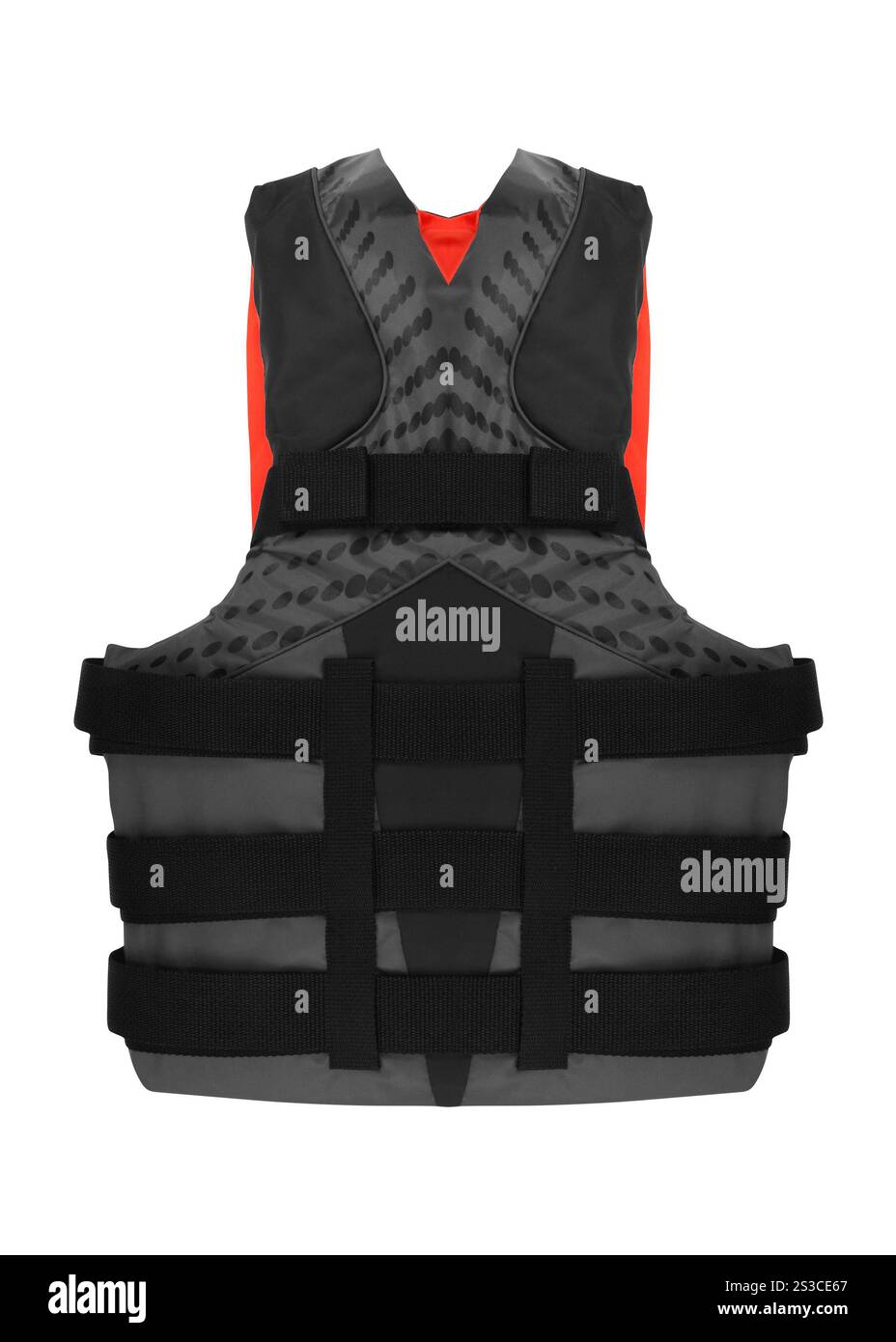 giubbotto salvagente isolato su bianco Foto Stock