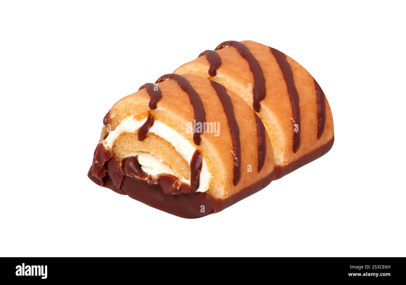 Rotolo di inceppamento arancione isolato su sfondo bianco Foto Stock