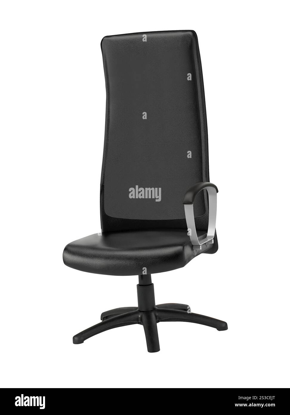 Sedia da ufficio nera Foto Stock
