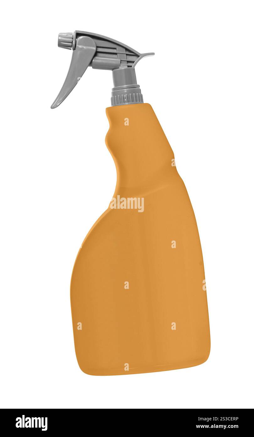 flacone spray isolato su bianco Foto Stock