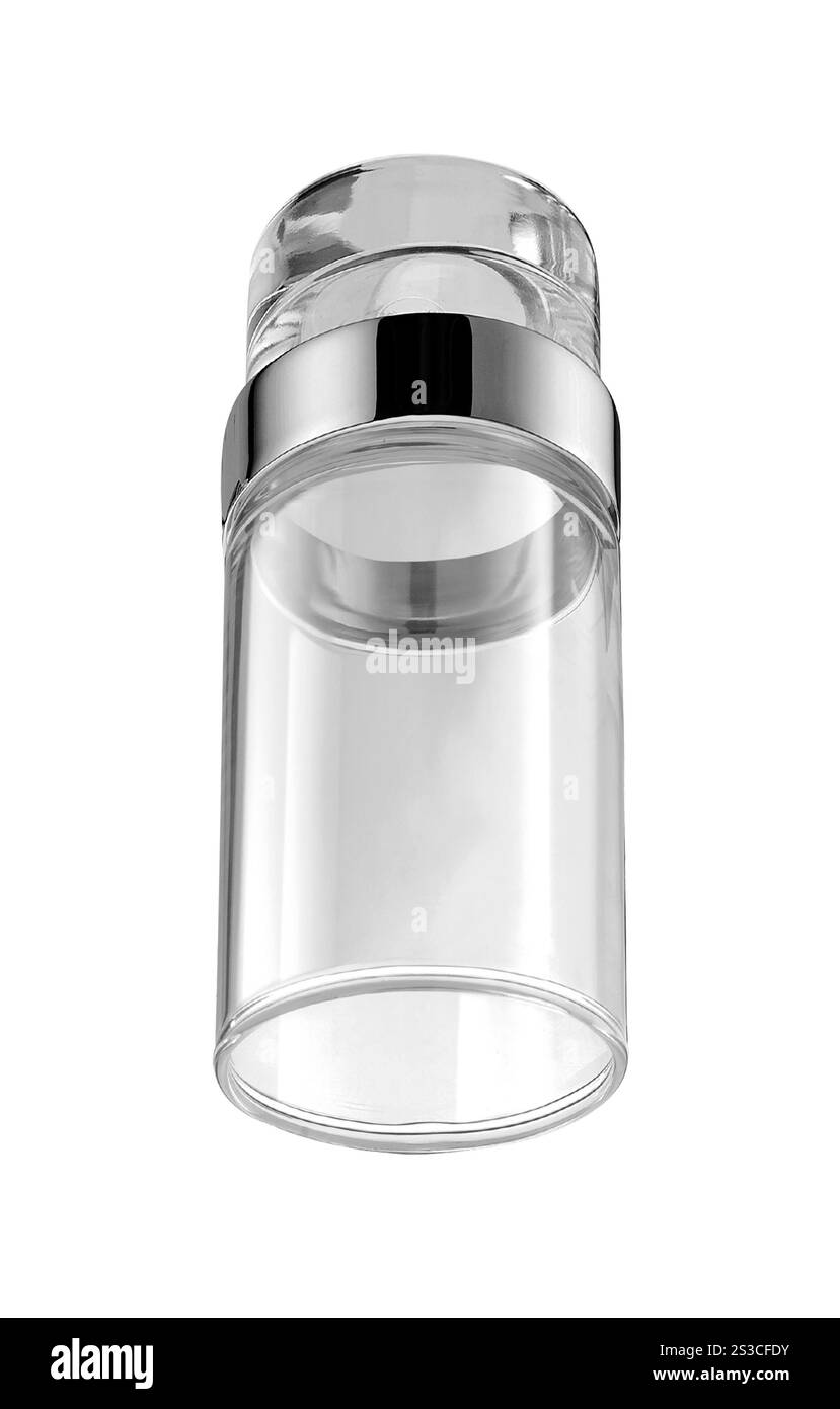 Svuotare il bicchiere d'acqua Foto Stock