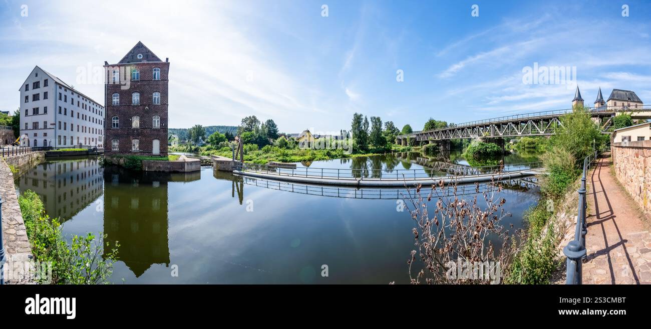 Città vecchia di Rochlitz, Germania Foto Stock