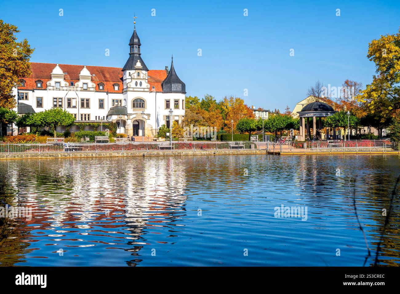 Città vecchia di Bad Schmiedeberg, Germania Foto Stock