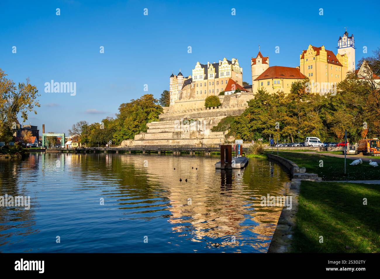 Città vecchia di Bernburg, Saale, Germania Foto Stock