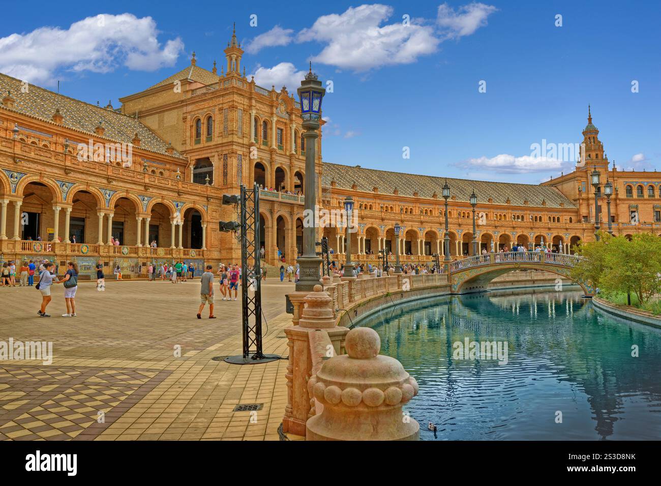 Plaza de Espana a Siviglia, Spagna meridionale. Foto Stock