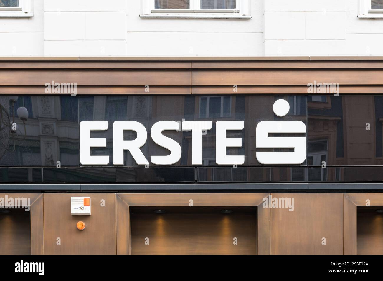 Insegna Erste Bank, logo - Vienna, Vienna, Austria Foto Stock