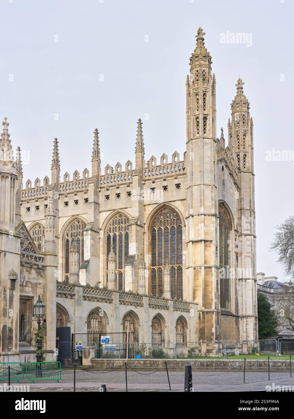 King's College Chapel, Università di Cambridge, chiusa la vigilia di Capodanno del 2024. Foto Stock