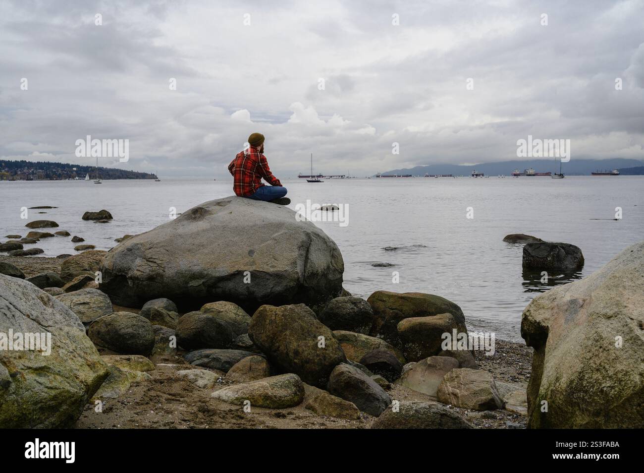 Kitsilano Beach, Vancouver, British Columbia, Canada Foto Stock
