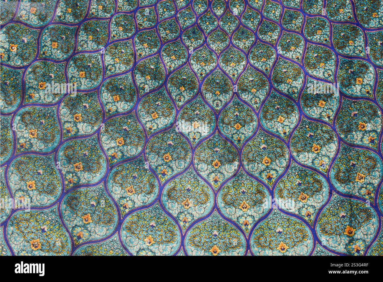 Tradizionale motivo turco di colore blu. Islam Foto Stock