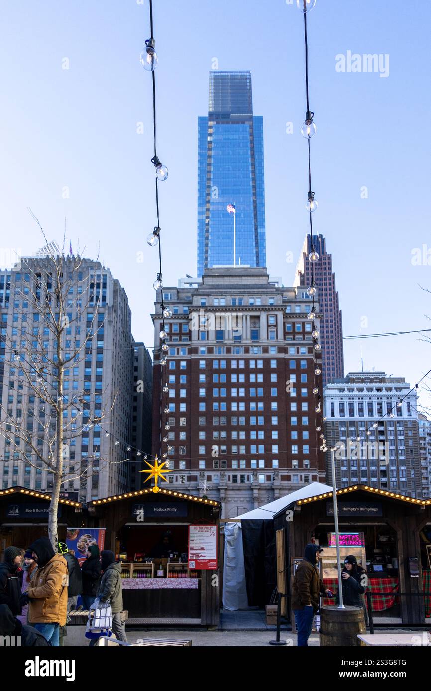 L'LOVE Park nel centro di Philly, Pennsylvania Foto Stock