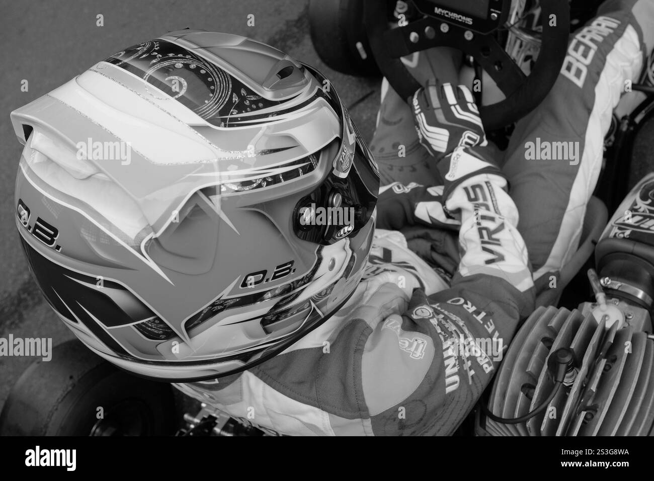 Il pilota britannico Oliver Bearman, 2025 anni, lo vede pronto a gareggiare in Formula 1 per il team Haas F1, visto qui all'inizio della sua carriera Foto Stock